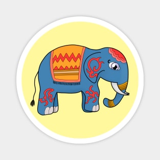 A Colorful Elephant Magnet